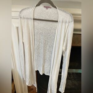 Calypso by Saint Barth Lightweight Linen Open-Front Cardigan